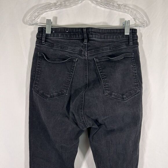 LOFT Jeans Women's 6 Black Denim Curvy Skinny High Rise Cotton Blend Pockets - Picture 7 of 10